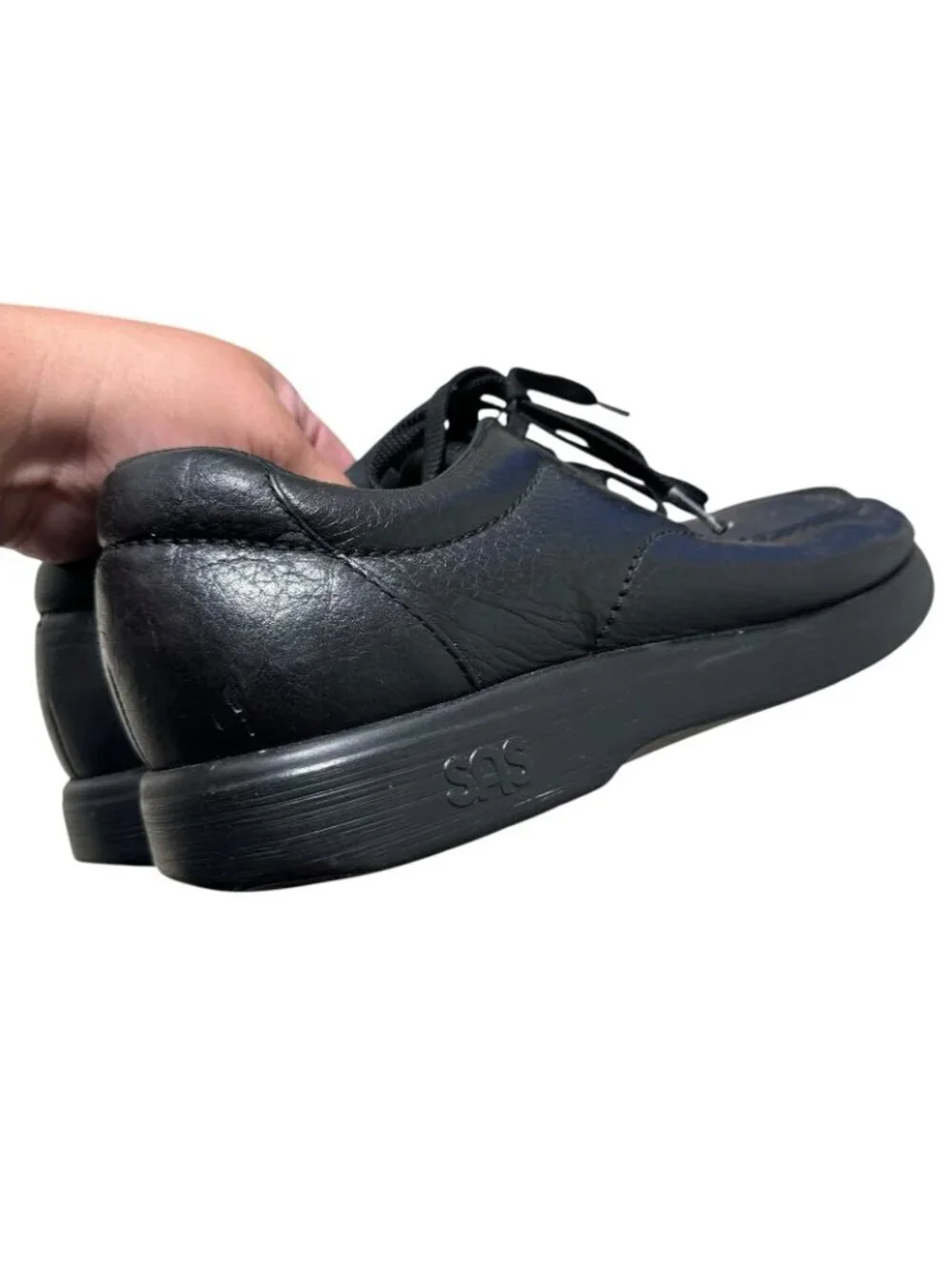 SAS Bout Time Oxford Shoes Men’s Size 9W Black Leather Comfort Made in USA